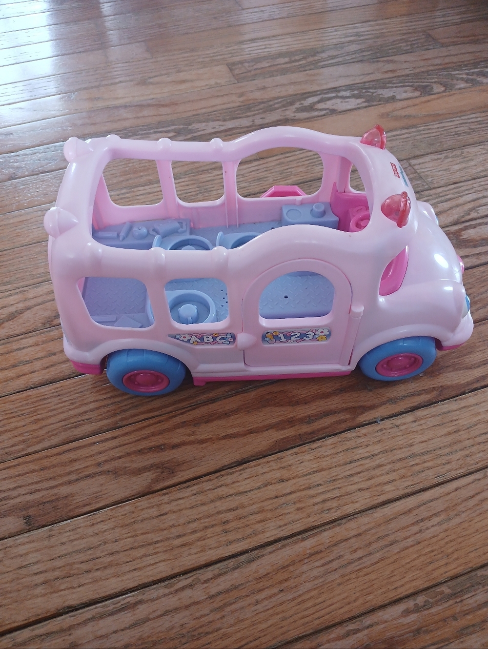 Little People Pink Toy School Bus
